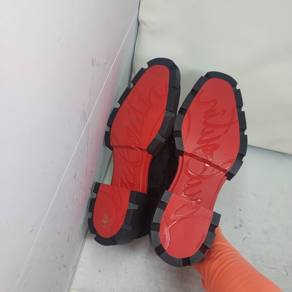 Christian Louboutin MENS Black Our Georges L Suede Lace Up Shoe - Picture 2 of 11